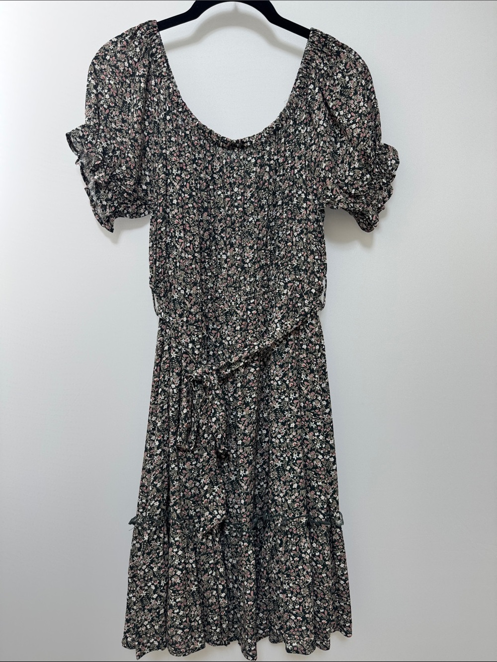 Floral Black Dress